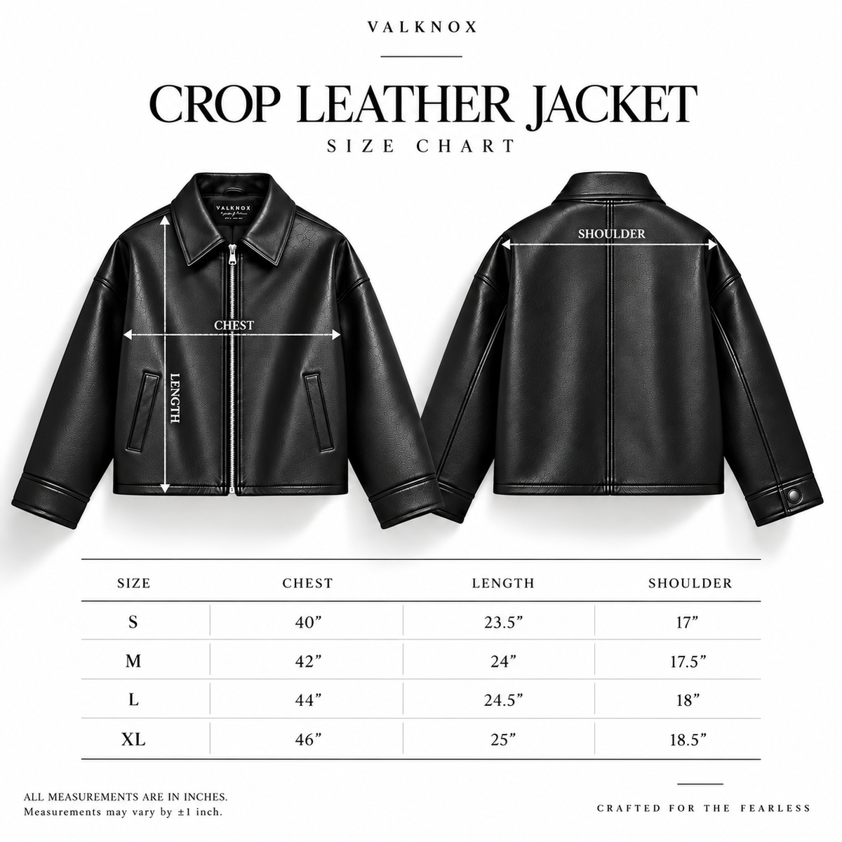 V-01  CROPPED LEATHER JACKET