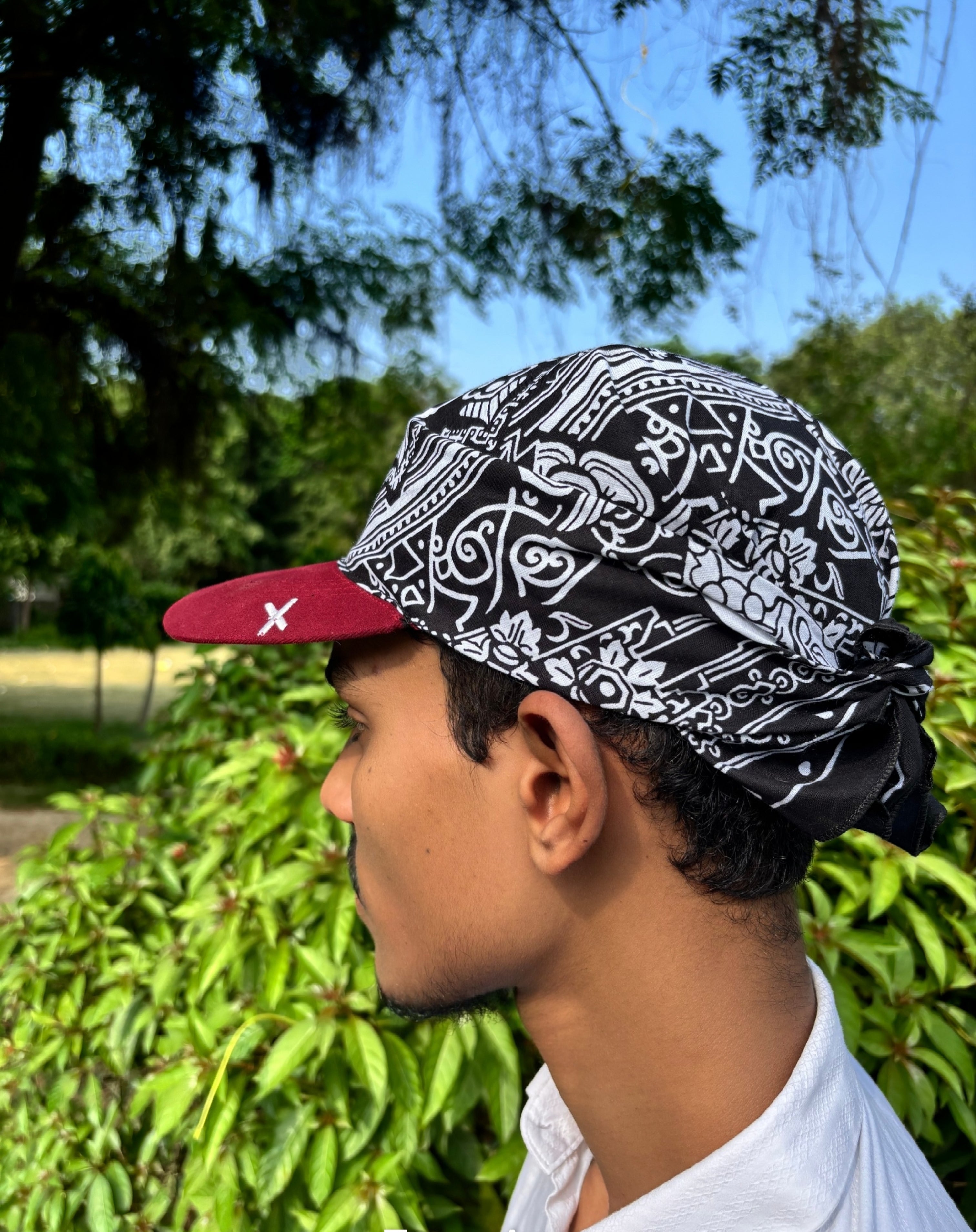 Brimknot - Maroon/Skull Black