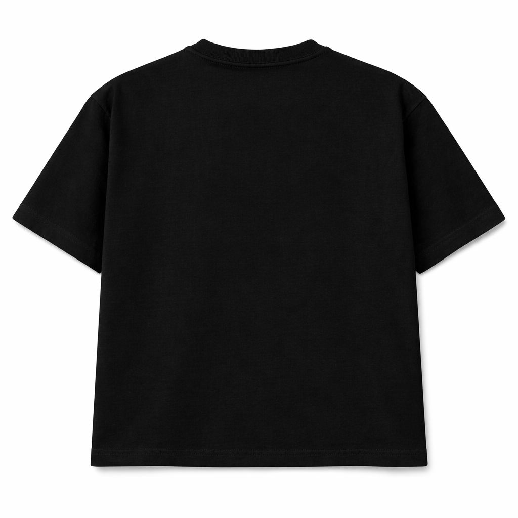 BLACK CROP T-SHIRT