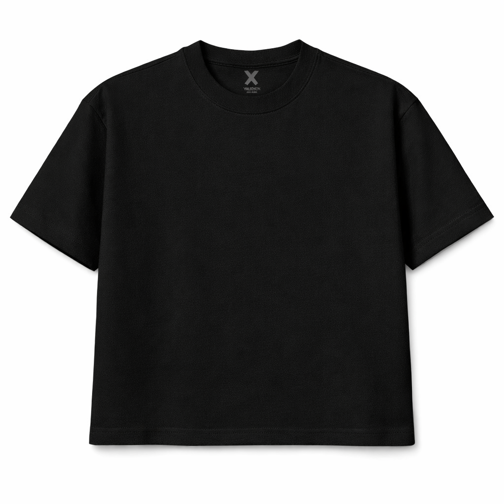 BLACK CROP T-SHIRT