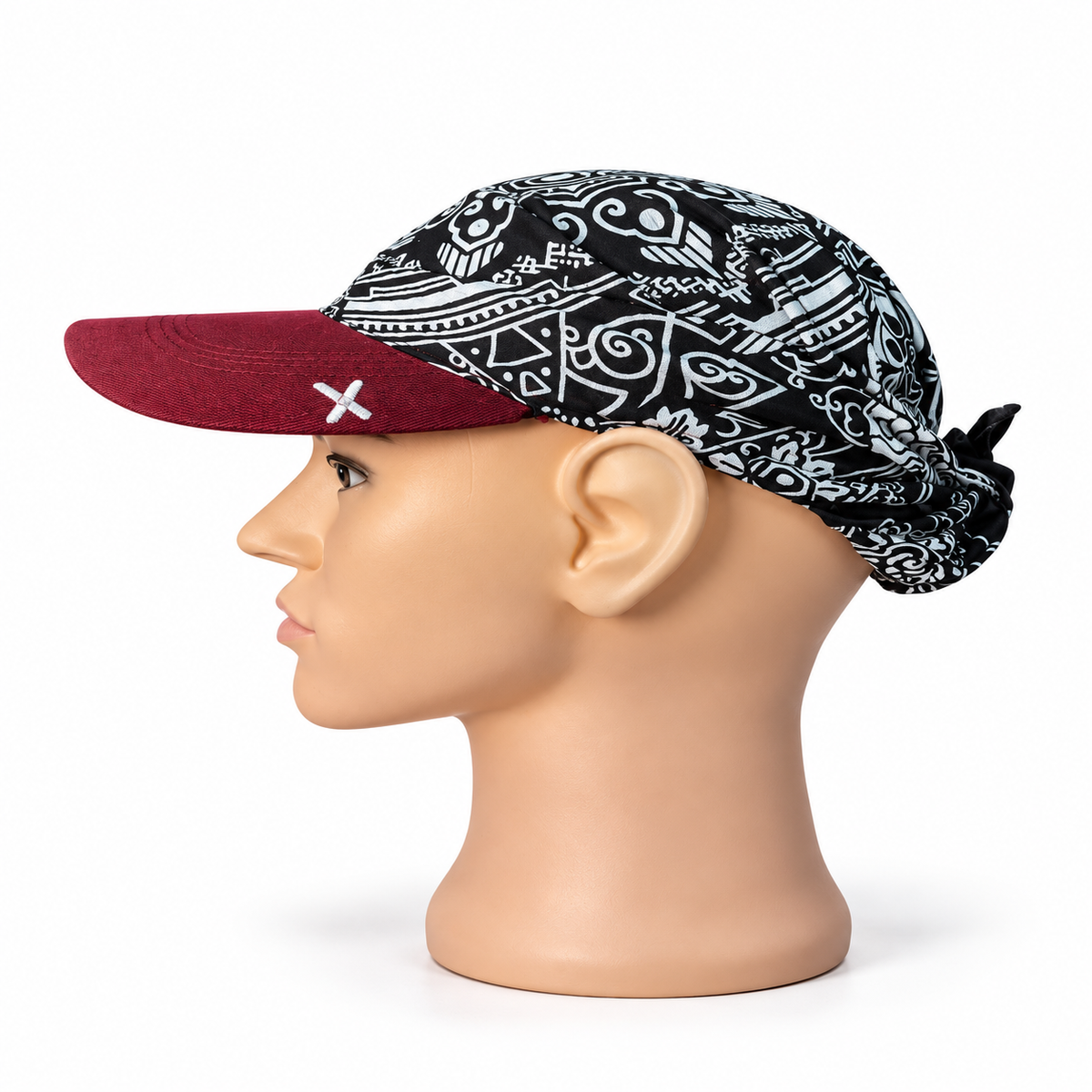 Brimknot - Maroon/Skull Black