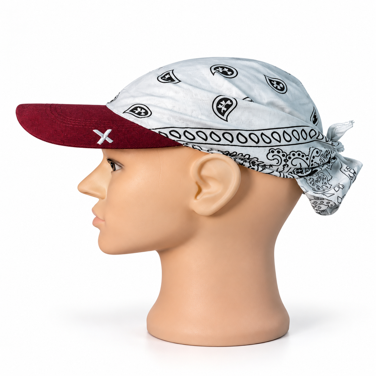 Brimknot - Maroon/White