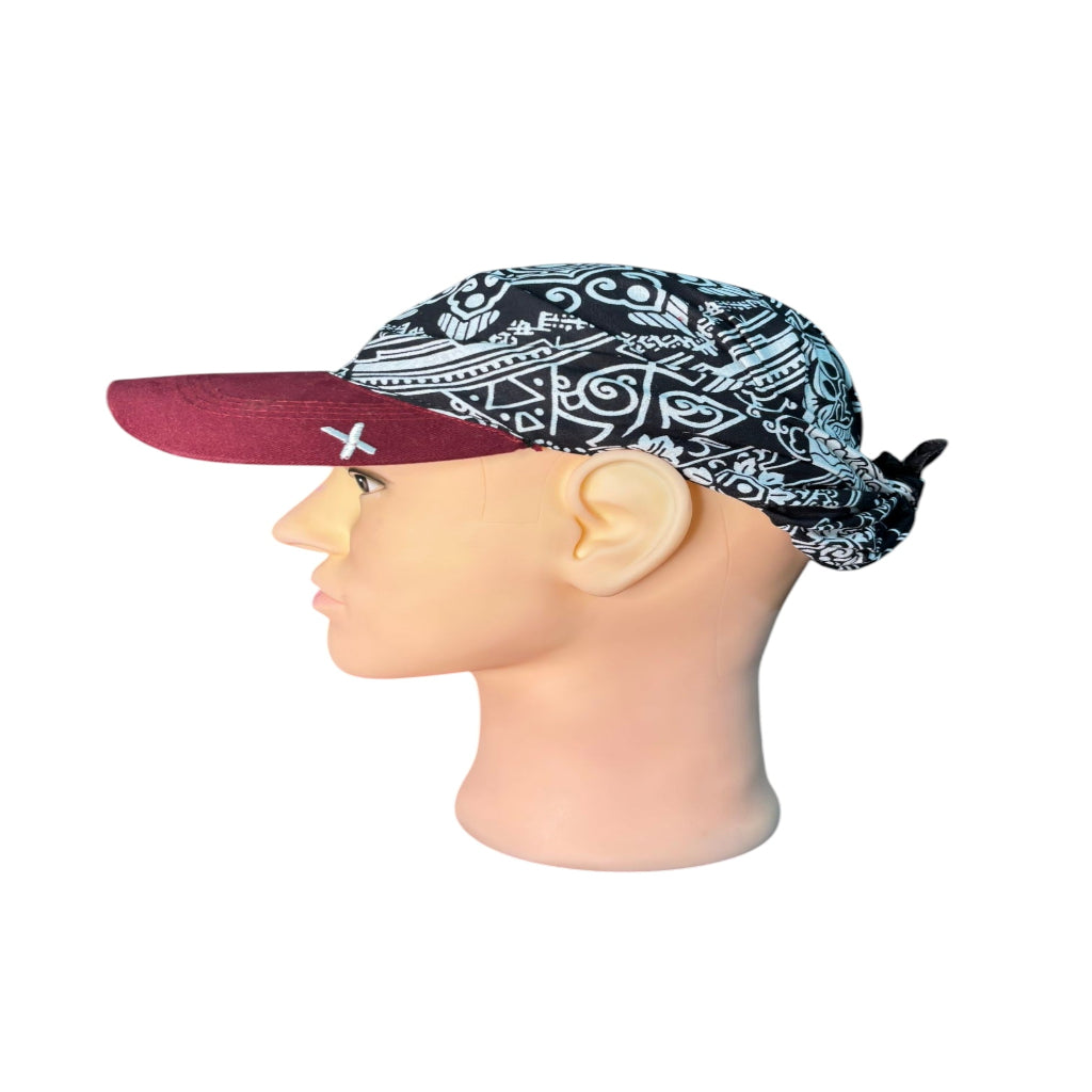 Brimknot - Maroon/Skull Black