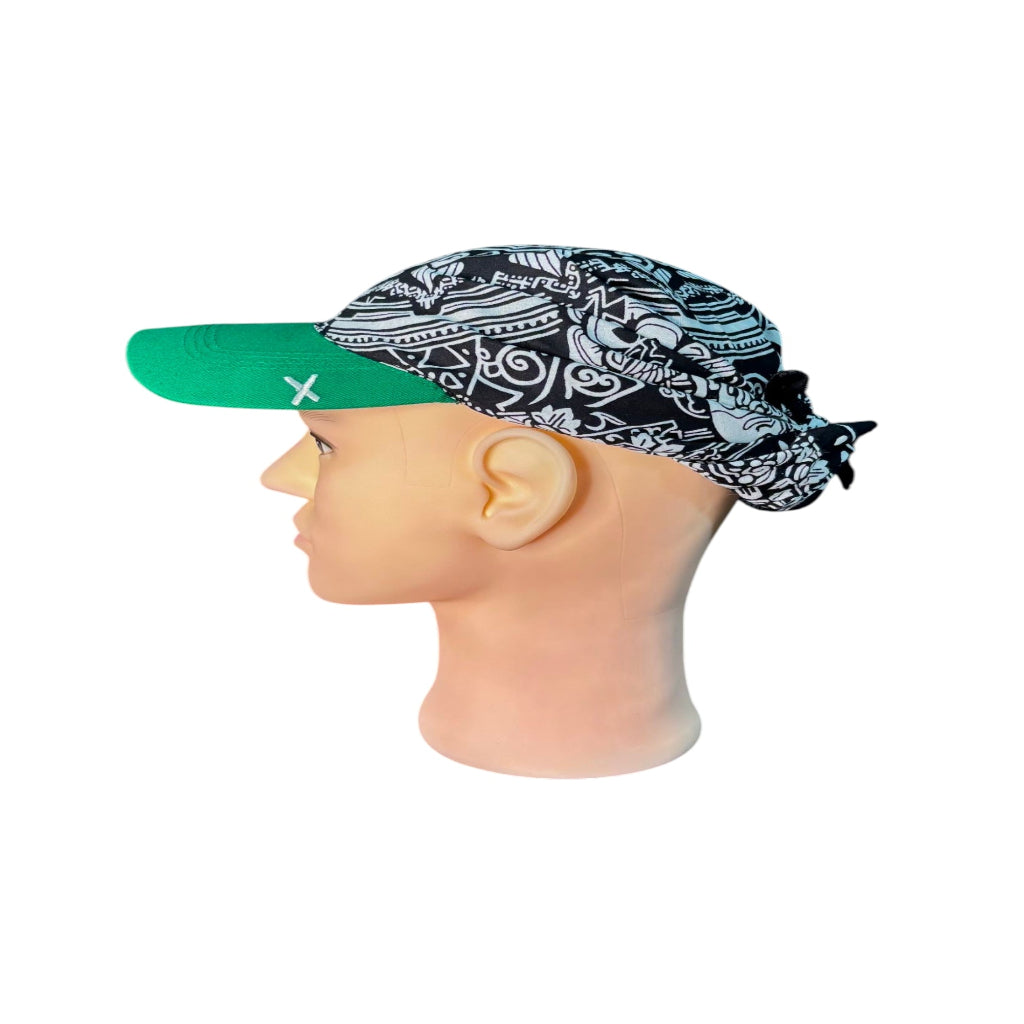 Brimknot - Green/Skull Black