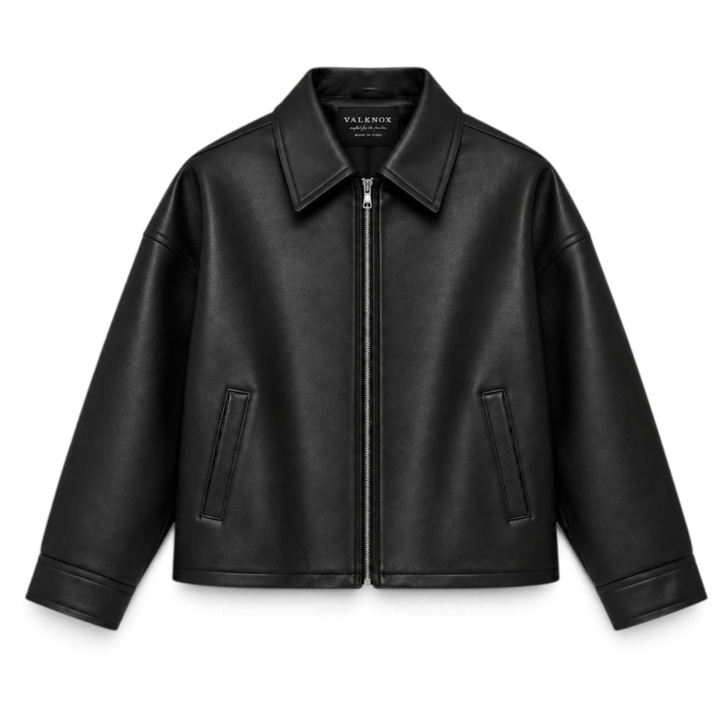 V-01  CROPPED LEATHER JACKET